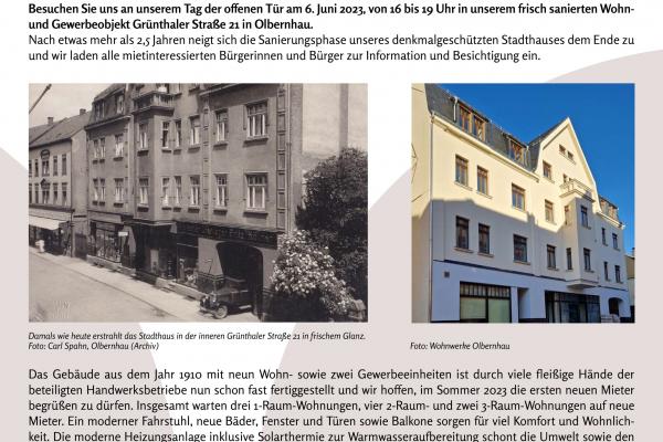 Grünthaler Straße 21 - Tag der offenen Tür