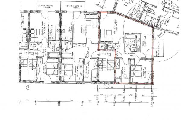 3-Raum-Wohnung Stadtbergener Straße 2 (WE 402) - Grundriss